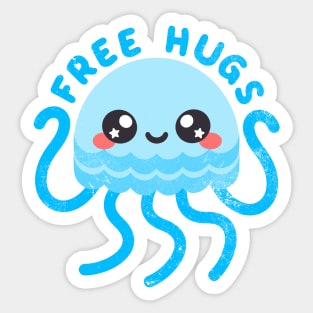 Jellyfish free hugs Sticker